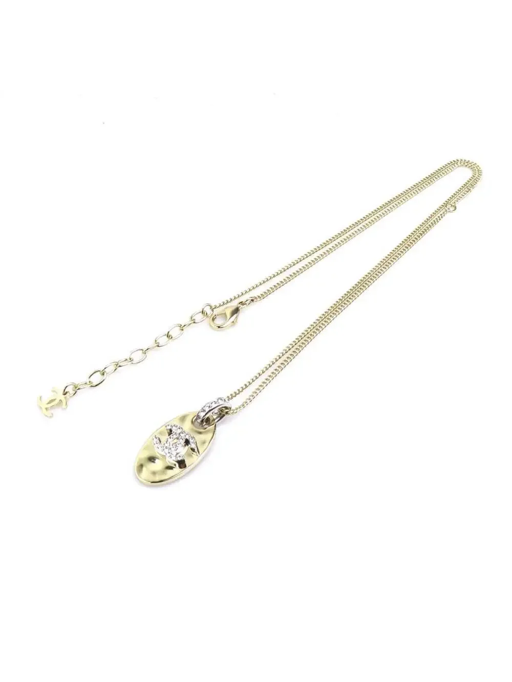 Auth Chanel Cc Logo Necklace Gold Metal #293541C62B